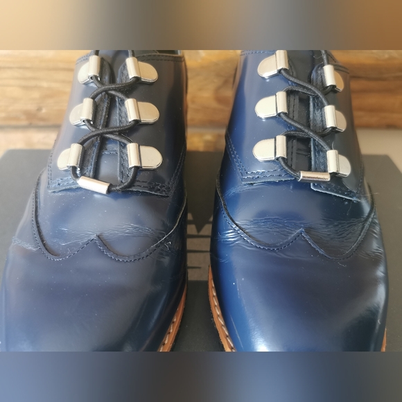 Rebecca Minkoff Navy Blue Patent Loafers - Picture 9 of 11